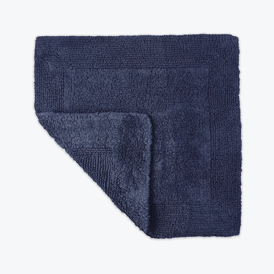 Navy square bath mat