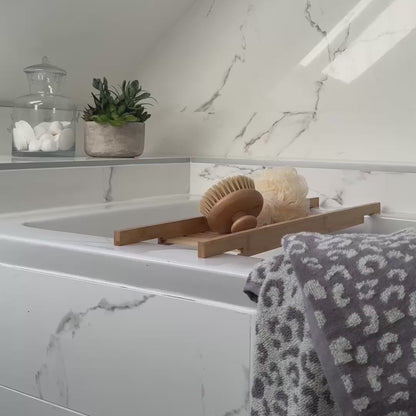 Grey Leopard Print Towels