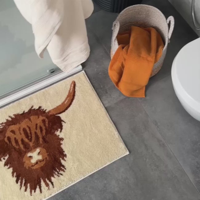 Highland Cow Bath Mat