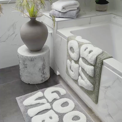 Good Vibes Slogan Bath Mat