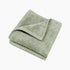 Sage green bamboo fabric face cloth flannels.