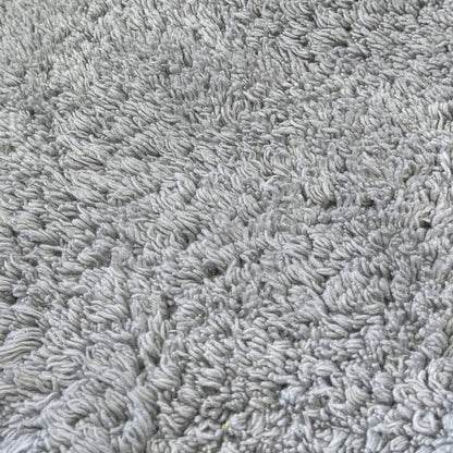 Dove grey cotton bathroom mats set
