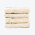 Stone Beige Egyptian Towels 4pk Face Cloths Set- Premium Zero Twist Cotton Flannels