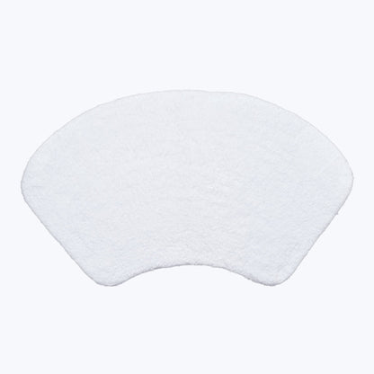 White curved bath mat made from 100% cotton, great for curved shower units.