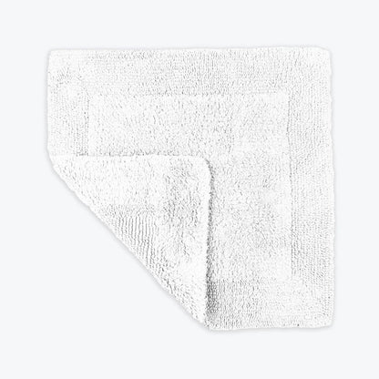 White square bath mat