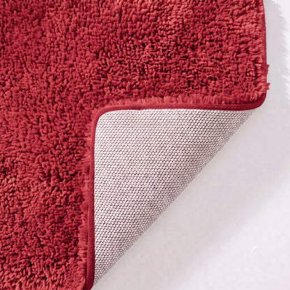 Burgundy wine red non slip bathroom mats.