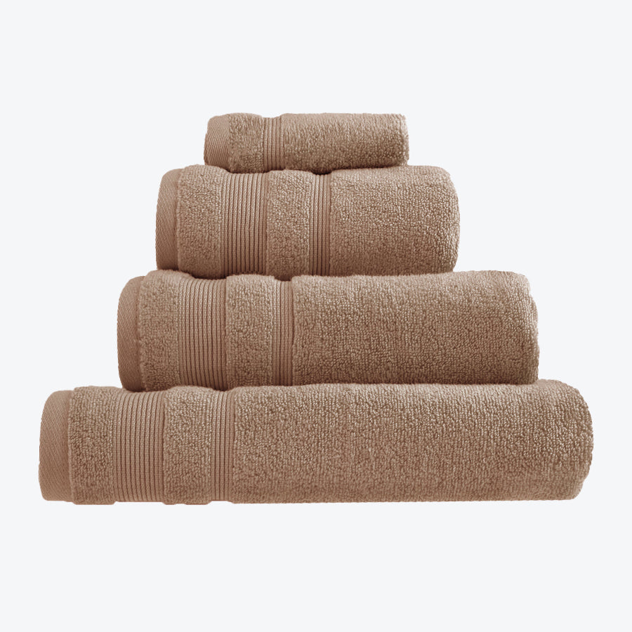 Brown mocha Egyptian Cotton Towel Bale Set - Premium Zero Twist Bathroom Towels (Hand Towel, Bath Towel, Bath Sheet, face Cloths).