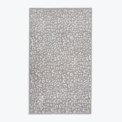 Grey leopard print towels - zero twist.