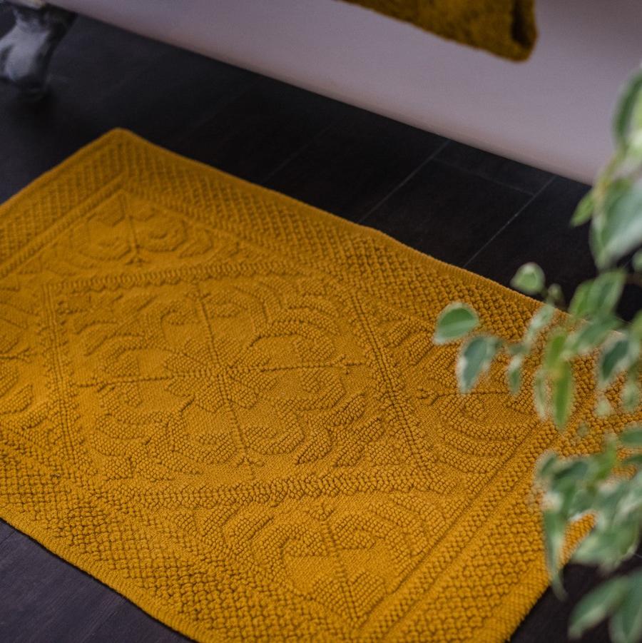 Mustard Country Style Bath Mat