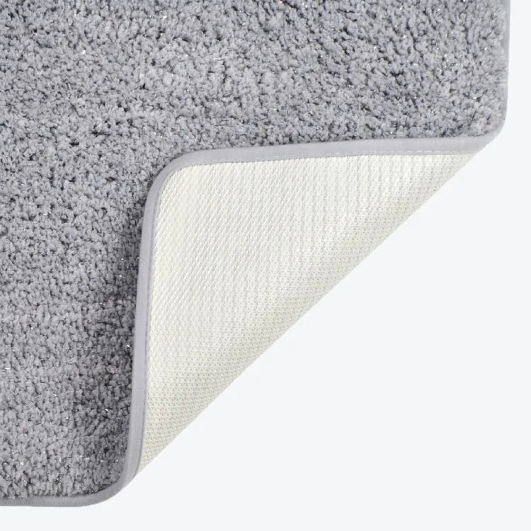 Grey Sparkly Bath Mat - Non-slip backing