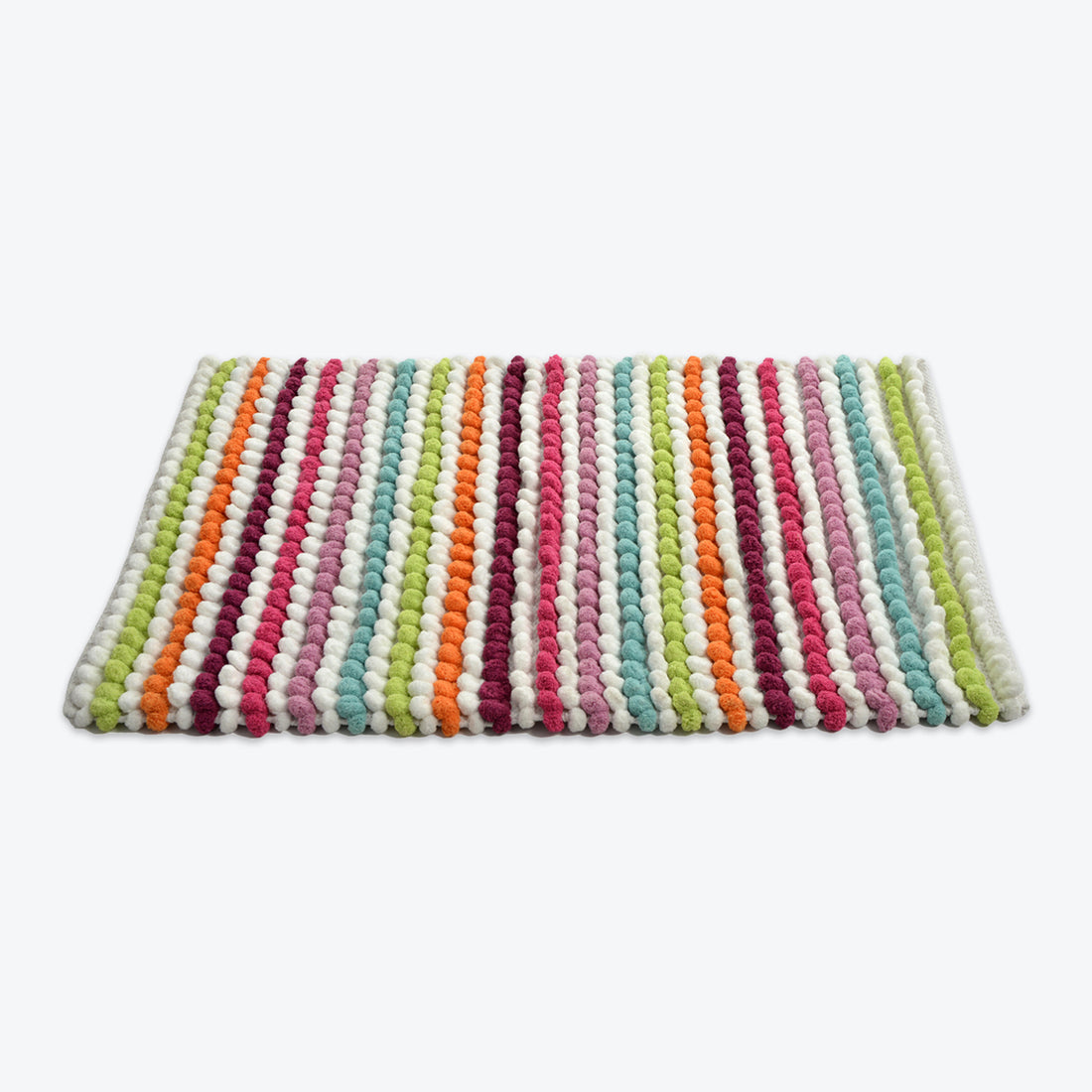 Multibright rainbow colourful chunky bobble bath mat - luxury multicolour bathroom rug super thick and absorbent
