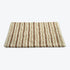 Natural Beige chunky bobble bath mat - luxury striped thick handwoven bathroom rugs