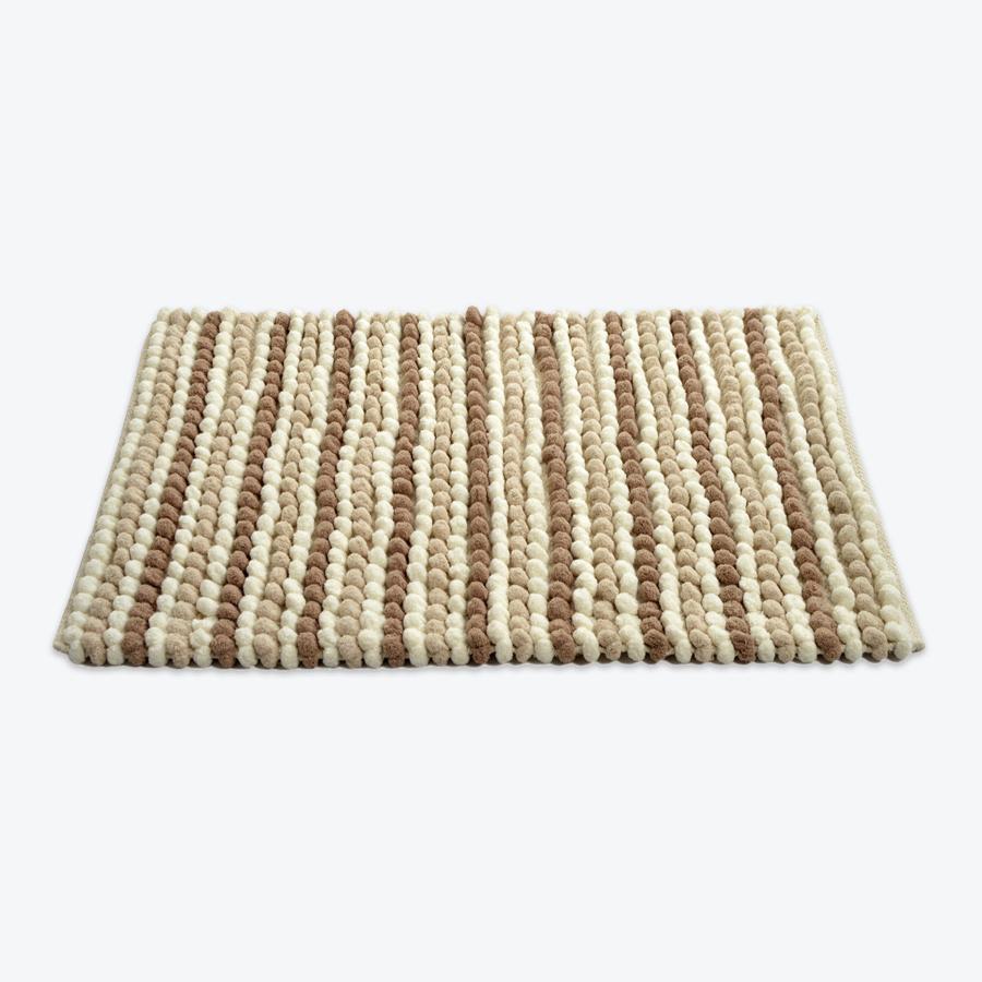 Chunky Bobble Bath Mat Luxury Striped HandWoven Bath Rugs Allure