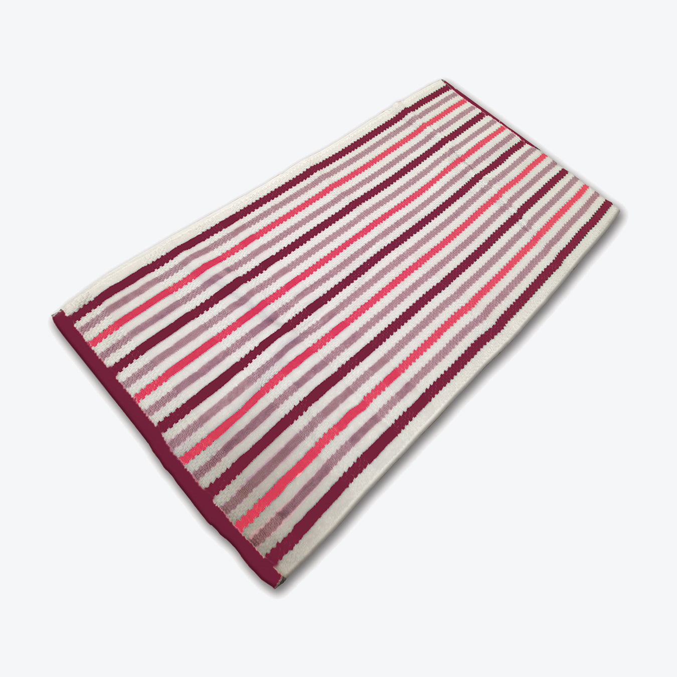 Red striped bath sale towels