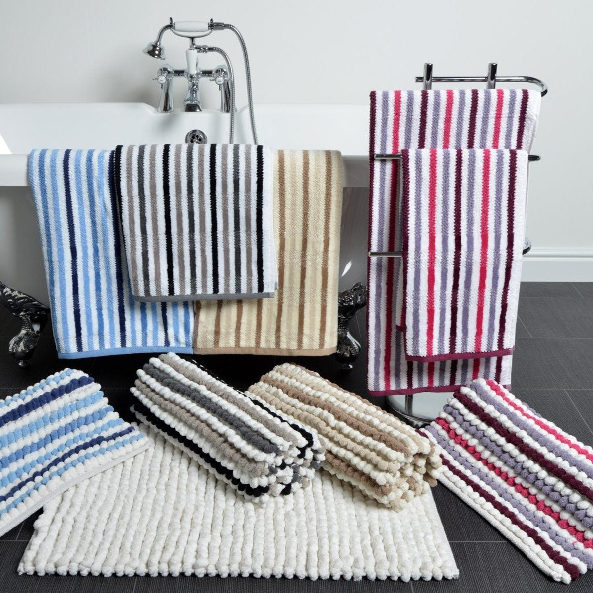 California Striped Towels - Allure Bath Fashions