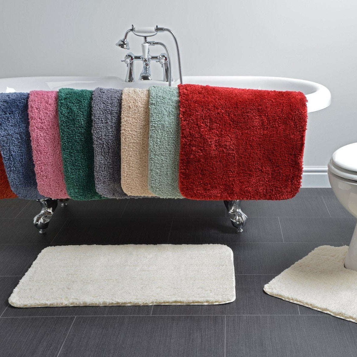 Microfibre Non-Slip Luxury Toilet Pedestal Mat - Allure Bath Fashions