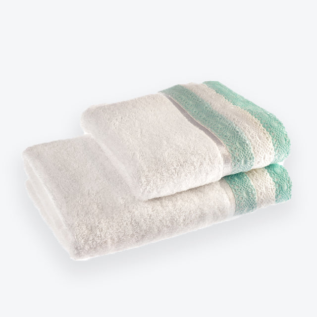 Lauren Lace Edge Vintage Cotton Bath Towels