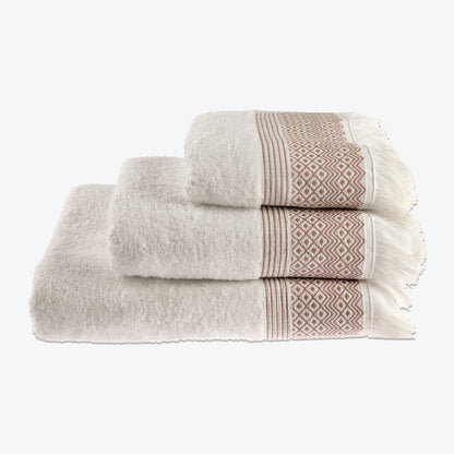 Diamond Jacquard Tassel Towels 100% Cotton