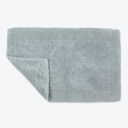 Dove Grey Reversible Cotton Large Bath Mat - Luxury Thick Bathmat