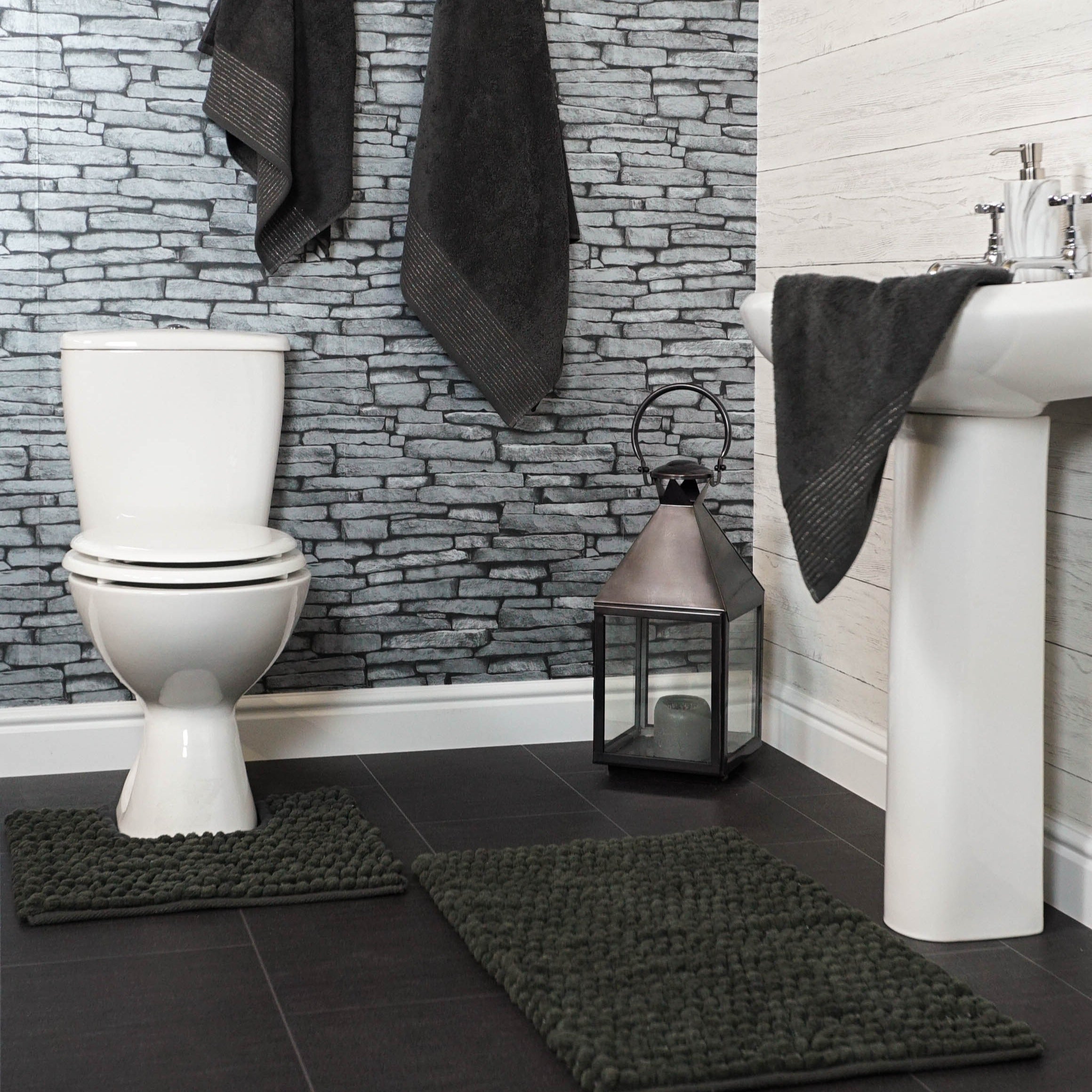 Luxury Sparkle Bobble Toilet Pedestal Mat - Allure Bath Fashions
