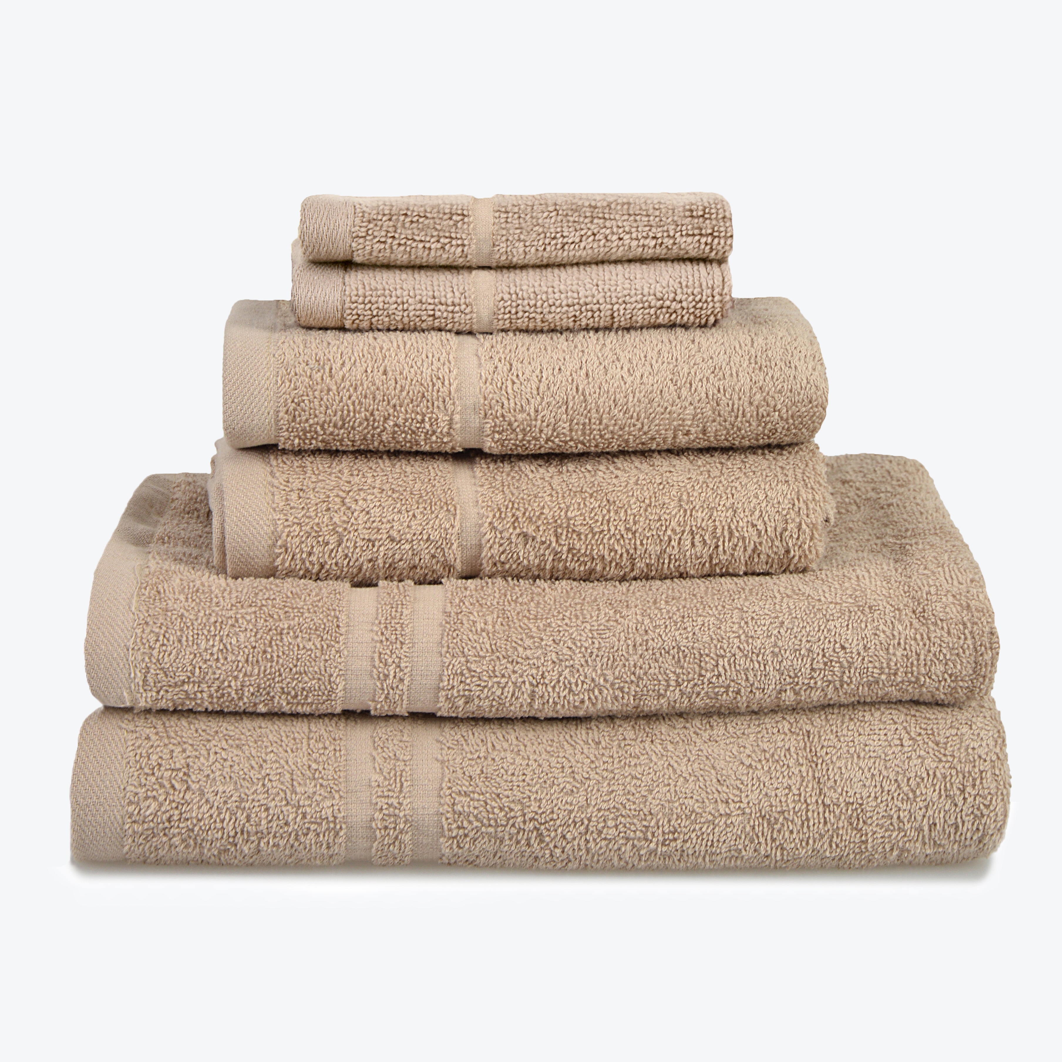 Hotel Quality Towel Bale - Stone Beige 6pc Towel Set