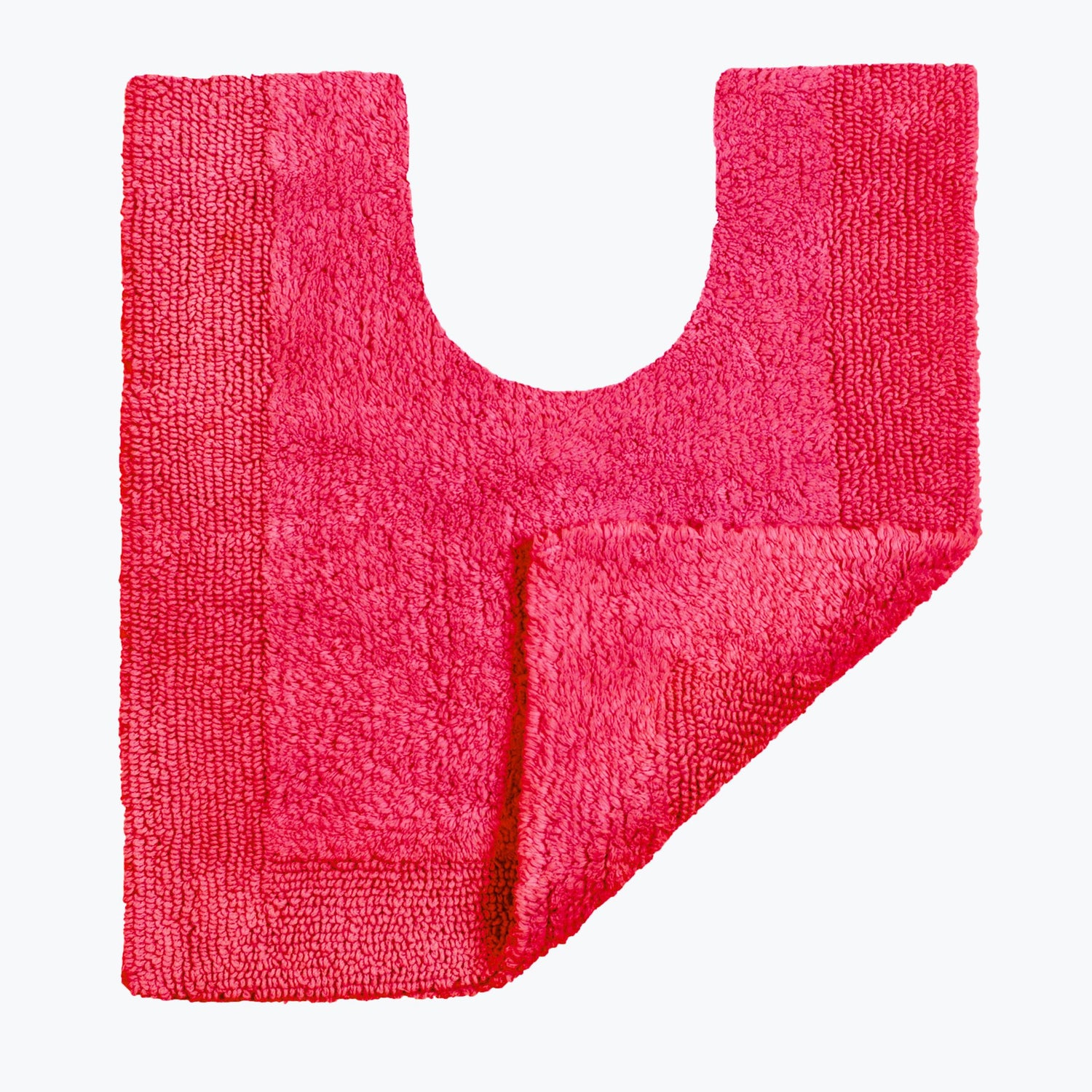 Hot Pink Reversible Toilet Mat - Super Soft Cotton Pedestal Mat
