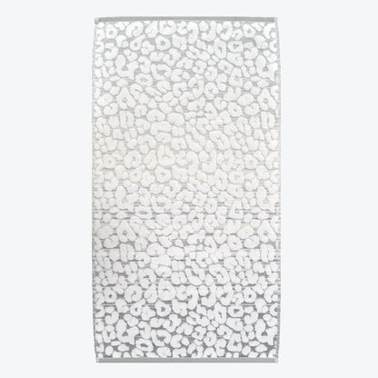 Leopard Print Stylish Bathroom Towels - Grey Patterned Towel