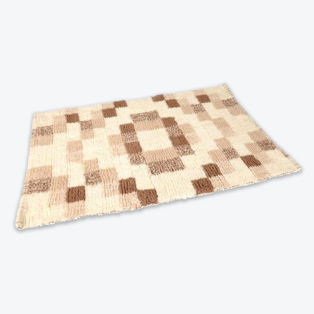 Mosaic Patterned Bath Mat - 100% Cotton