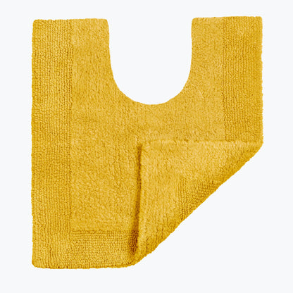 Mustard Yellow Reversible Toilet Mat - Super Soft Cotton Pedestal Mat