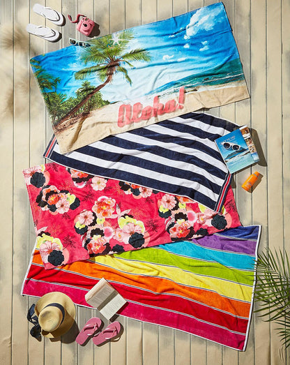 Nautical Stripe Beach Towels - Allure Bath Fashions