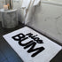 Nice Bum Slogan Bath Mat - White/Black