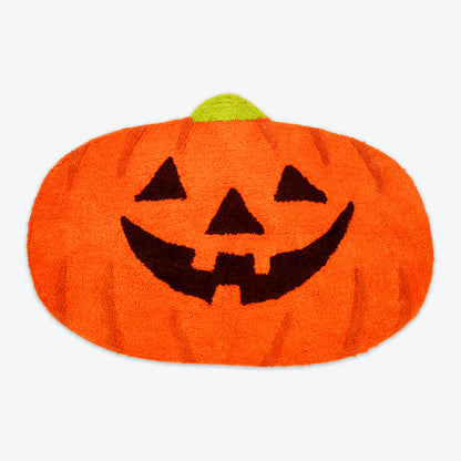Pumpkin Shaped Rug - Halloween Jack O Lantern Decor
