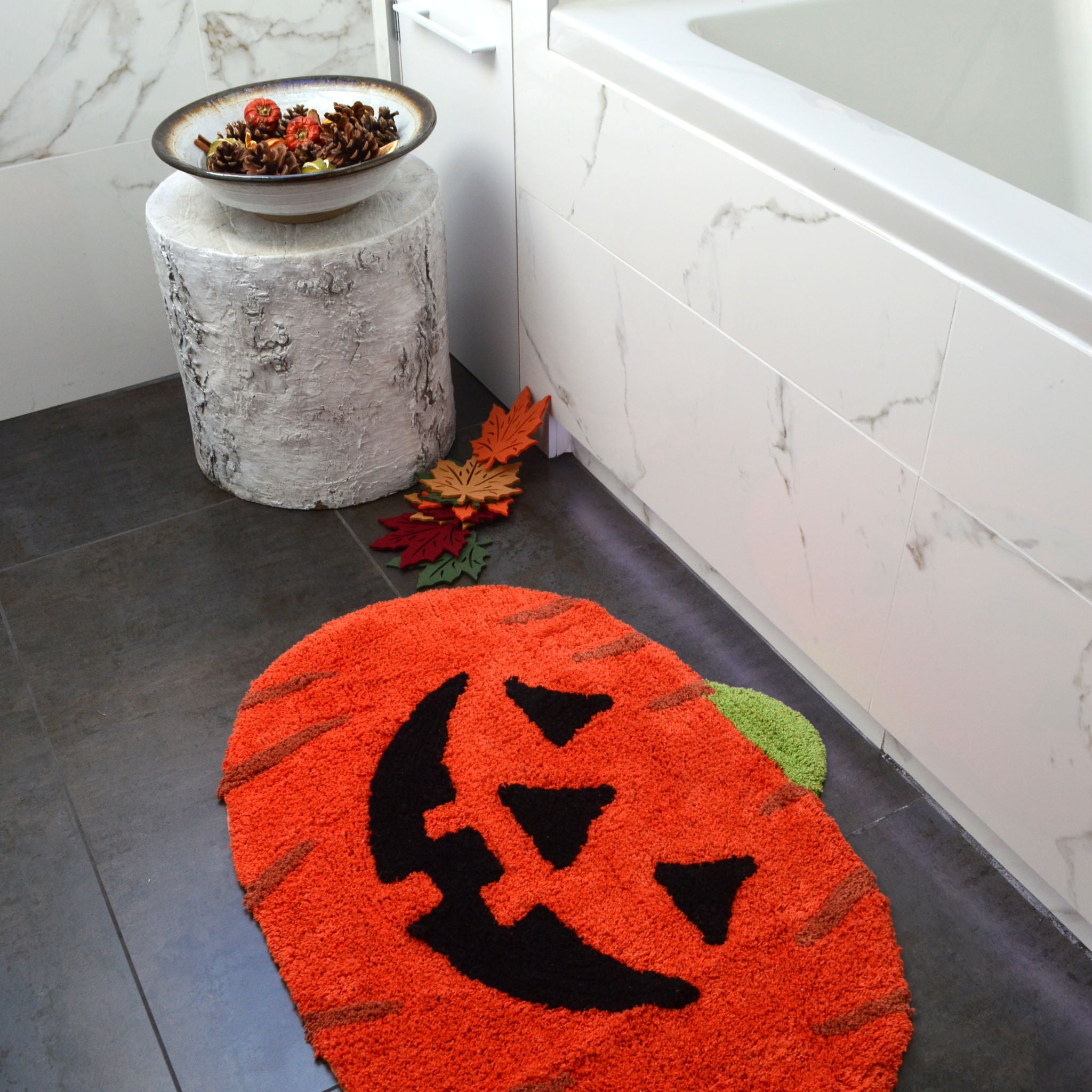 Pumpkin Bath Mat - Halloween Rug