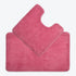 Rose Pink Bath Mat and Pedestal Set - 2pc Bathroom Mats Microfibre