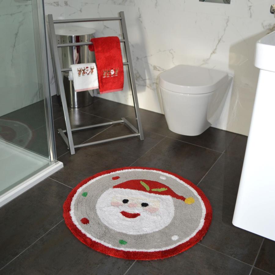 Christmas bathroom store rug