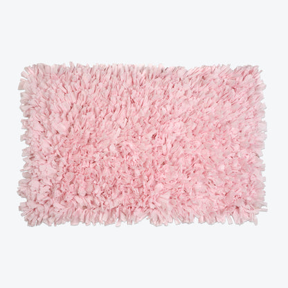 Ruffle Bath Mat with Shaggy Deep Pile