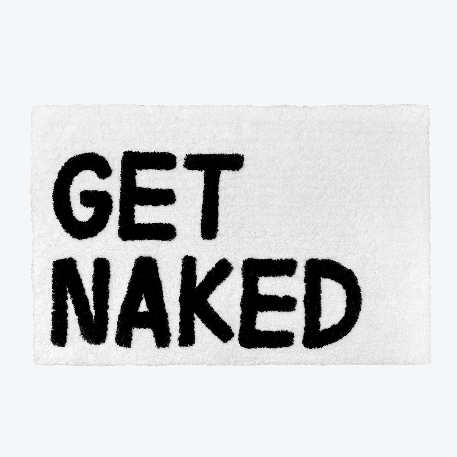 get naked slogan bath mat