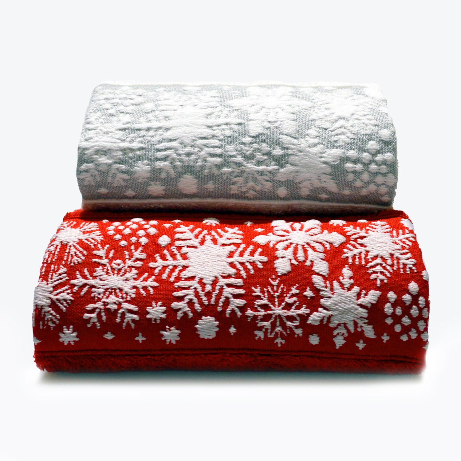 Snowflake Towels - Embroidered Christmas Towel Set