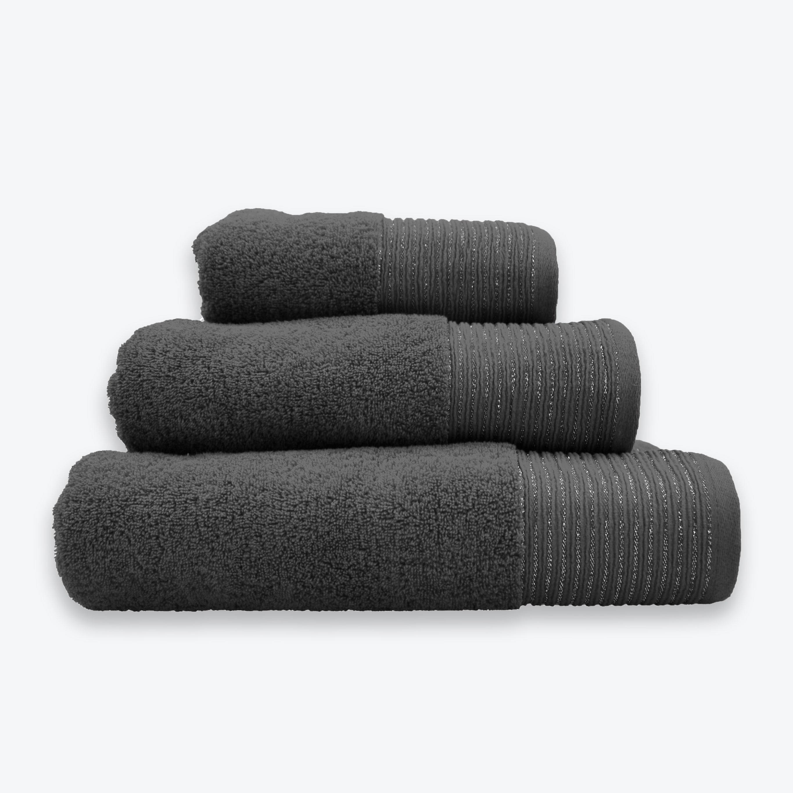 Grey diamante online towels