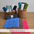 Chenille bobble bath mats