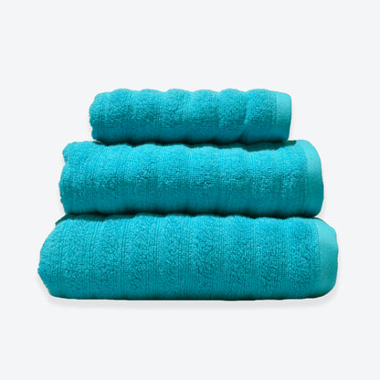 Turquoise 3pc Towel Set - Cotton Towel Bale