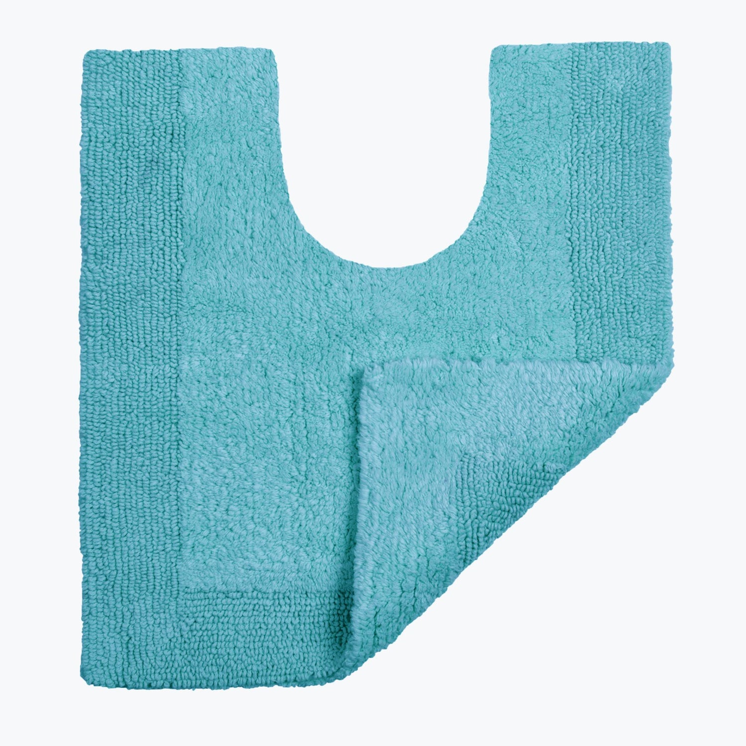 Turquoise Reversible Toilet Mat - Super Soft Cotton Pedestal Mat