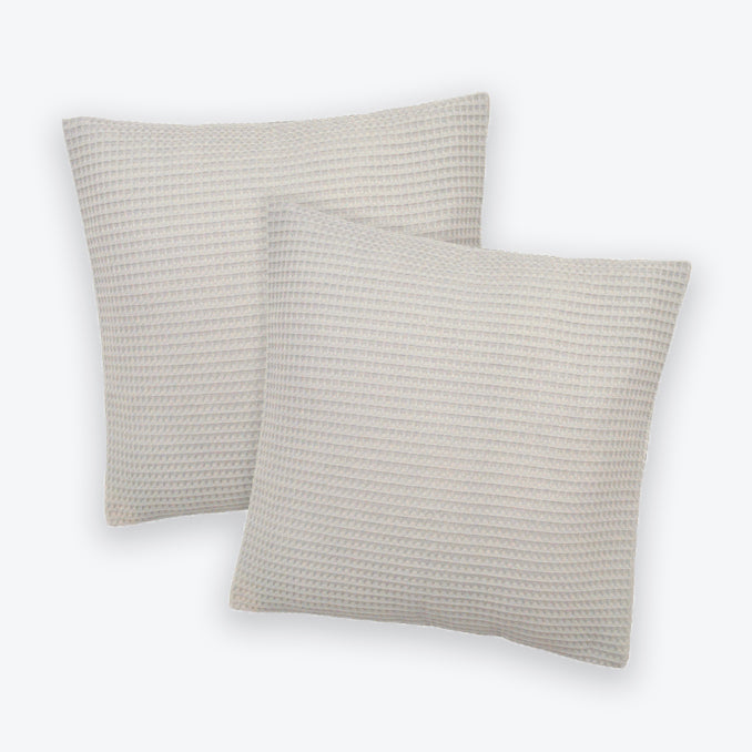 Hotel Waffle Cushion Covers - Two Pack