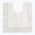 White Pedestal Mat - Cotton Toilet Mat Super Soft and Reversible
