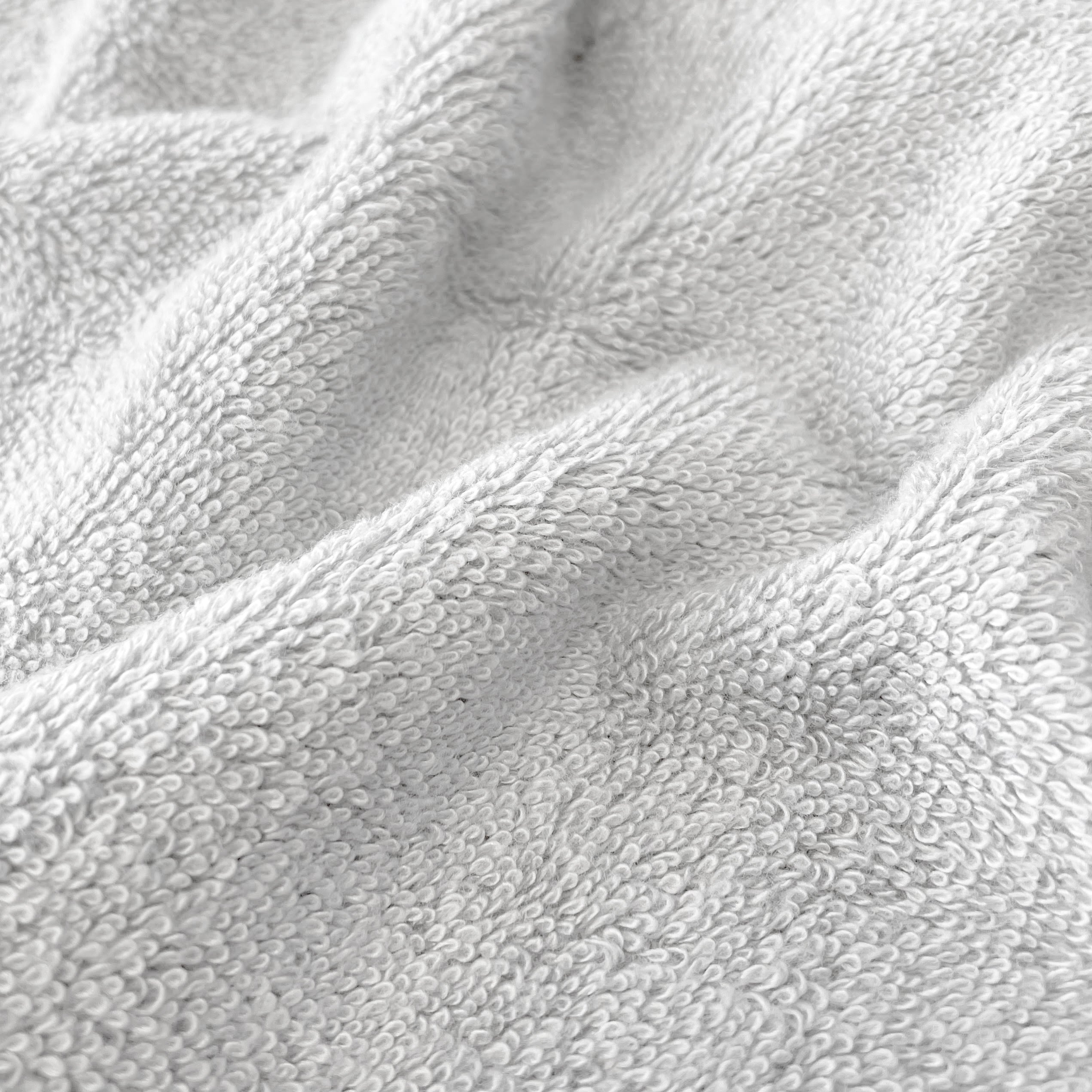 white bamboo cotton towels, super soft close up