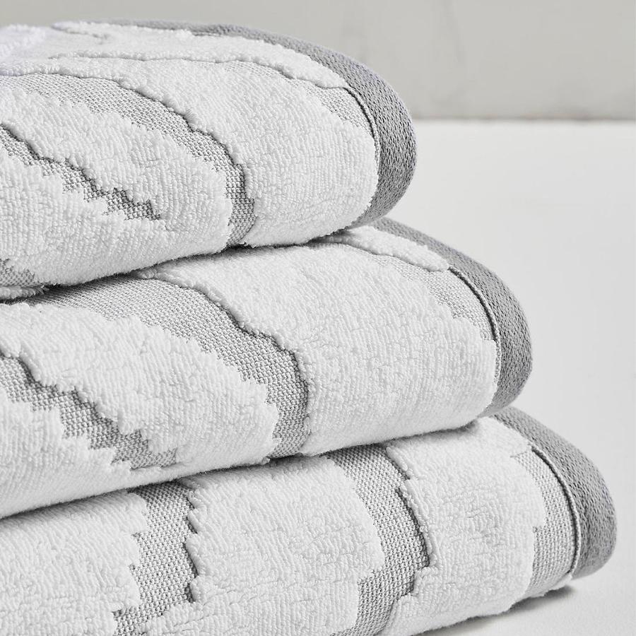 Gray and shop white towels