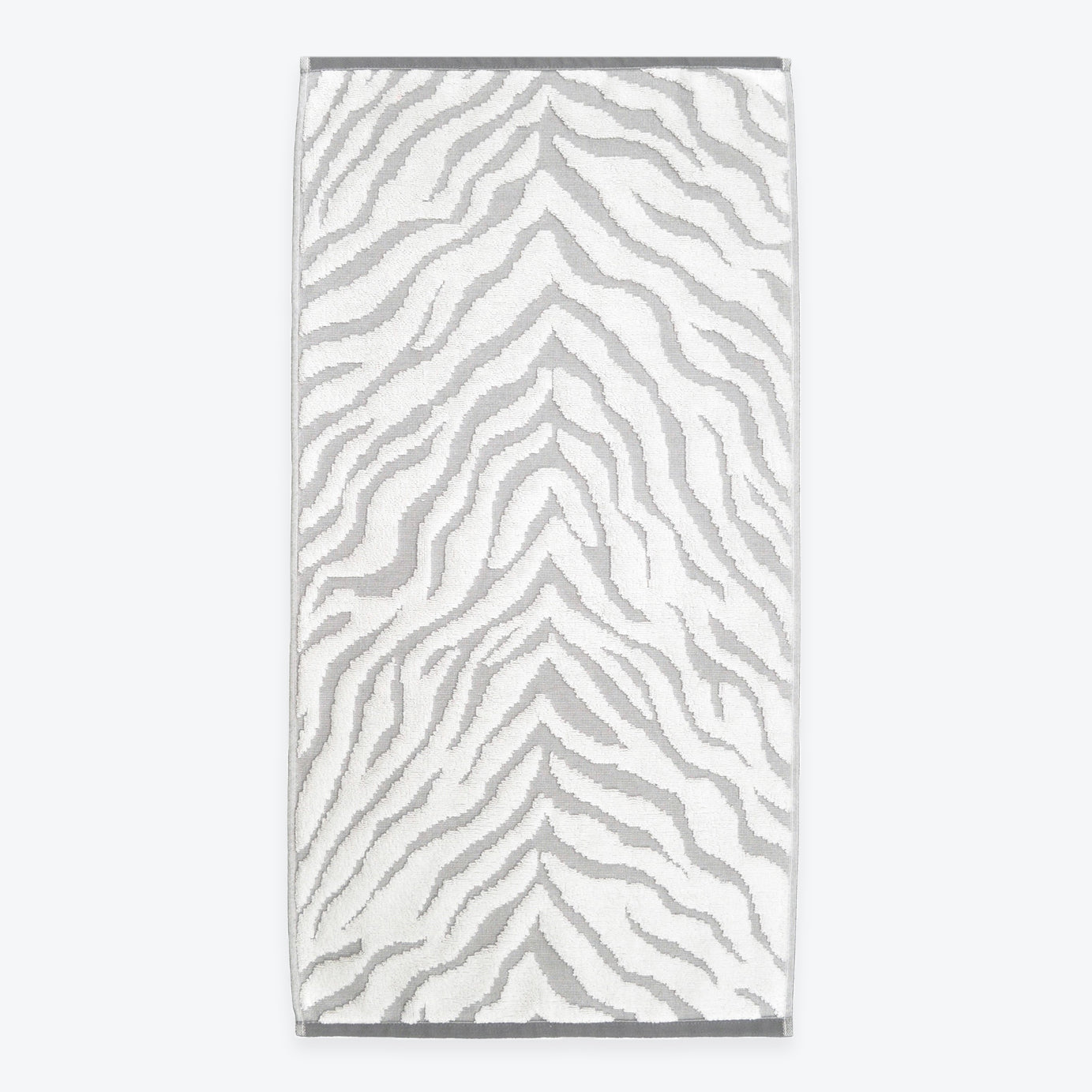 Zebra Printed Towel - Grey and White