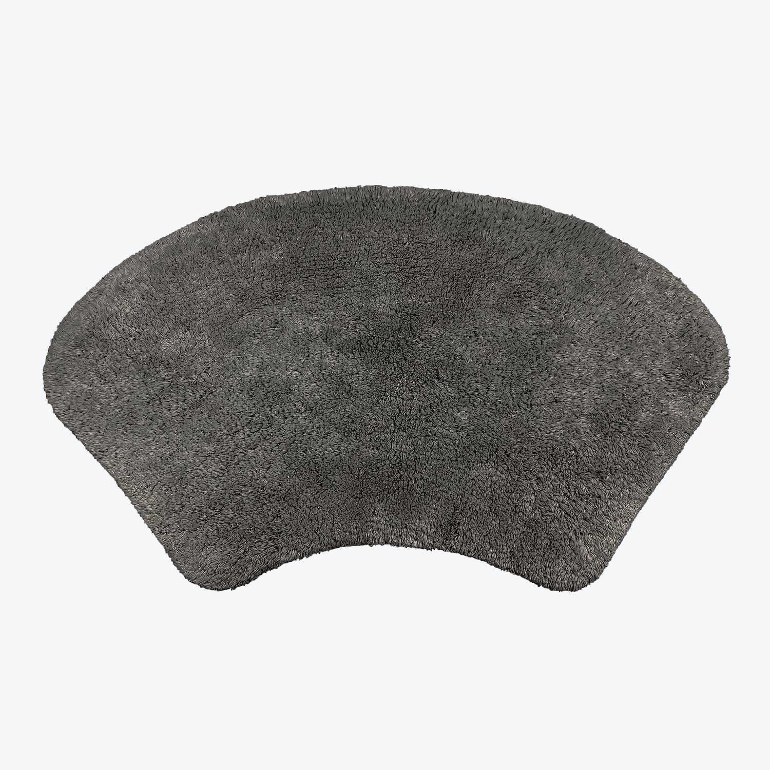 charcoal grey curved shower mat 100% cotton.
