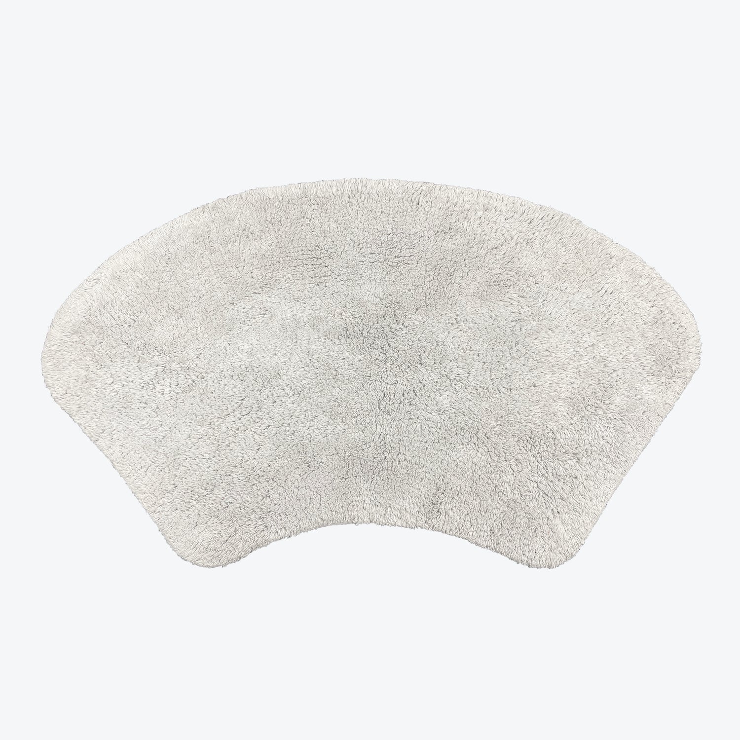 Dove grey curved shower mat 100% cotton.