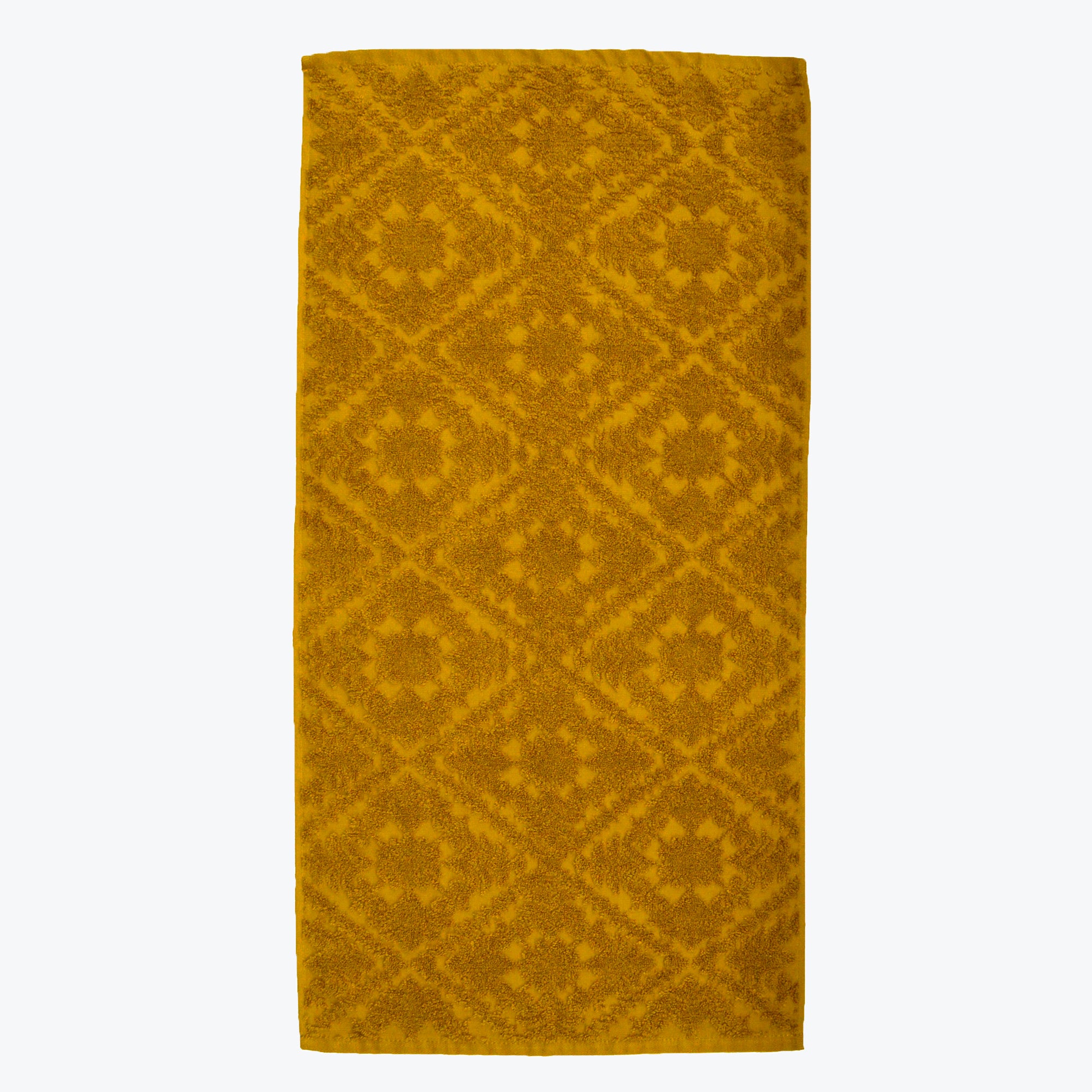 Tumeric Yellow Bath Towel - Textured Country House Design